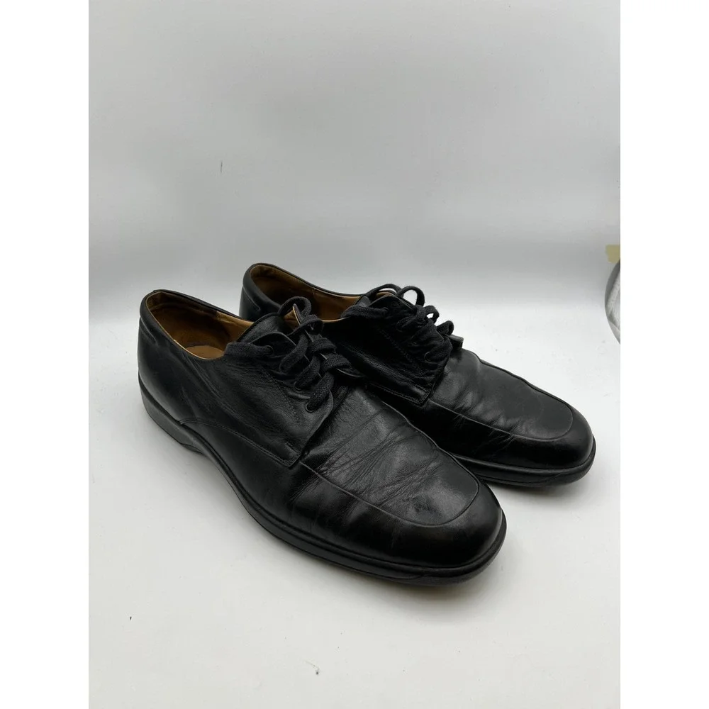 Bally Fando Black Leather Derby Shoes Mens 11E Made in Italy Lace Up Oxfords